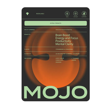 MOJO Gummies Extra Strength - Strawberry & Tangerine, 20 Gummies (20 Servings)