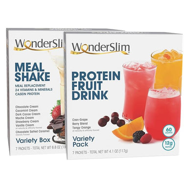 WonderSlim Meal Replacement Shake & Fruit Drink Bundle