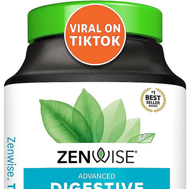 Zenwise Digestive Enzymes with Probiotics and Prebiotics for Digestive Health, Bloating Relief for Women and Men, Enzymes for Digestion with Prebiotics and Probiotics for Gut Health - 180 Count