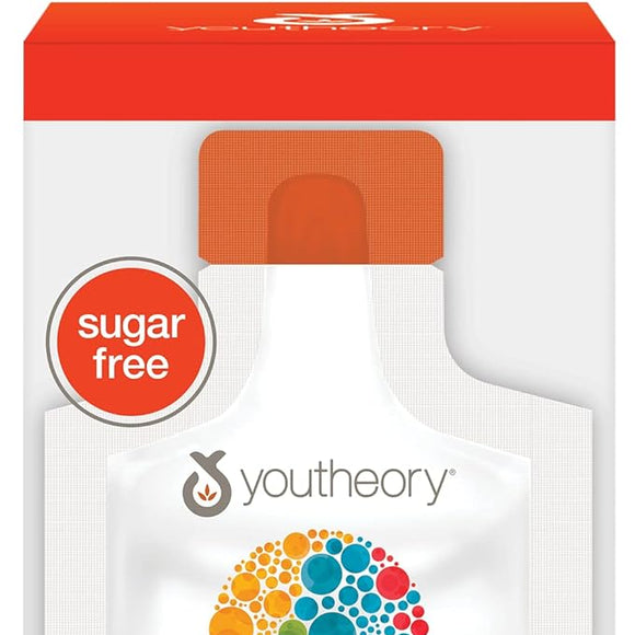 Youtheory Collagen Liquid for Hair Skin and Nails with Collagen Peptides and Amino Acids, Gluten Free Drinkable Supplement, Berry Flavor, 12 Single Serving Packets