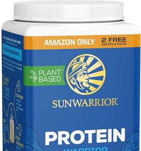Sunwarrior Vegan Organic Protein Powder Plant-Based | BCAA Amino Acids Hemp Seed Soy Free Dairy Free Gluten Free Synthetic Free Non-GMO | Chocolate 32 Servings | Warrior Blend