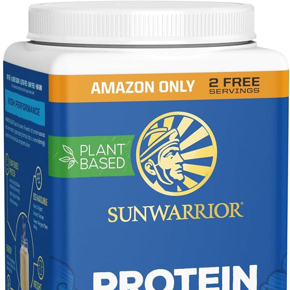 Sunwarrior Vegan Organic Protein Powder Plant-Based | BCAA Amino Acids Hemp Seed Soy Free Dairy Free Gluten Free Synthetic Free Non-GMO | Chocolate 32 Servings | Warrior Blend