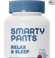Smarty Pants Relax and Sleep Gummies with Melatonin, Ashwagandha, and Chamomile, Natural Sleep Aid, Gluten-Free & Vegan Supplement to Support Relaxation, 42 Count, 21 Day Supply