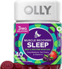 OLLY Muscle Recovery Sleep Gummies, Sleep and Sore Muscle Support, 3mg Melatonin, Tart Cherry, Vitamin D, Berry Flavor - 40 Count