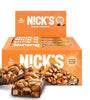 NICK'S Peanut Chocolate Snack Bar, Keto Nut Snack for Sports, Hiking & Outdoor Activities, 1G sugar, 3G net carbs, healthy snack, (pack of 12)