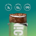 Nick's Swedish-Style Snack Bar, Mint Chocolate, Keto Protein Bar, 12g Protein, Low Carb, Low Sugar, Meal Replacement Bar, Keto-Friendly Snack,12-Count