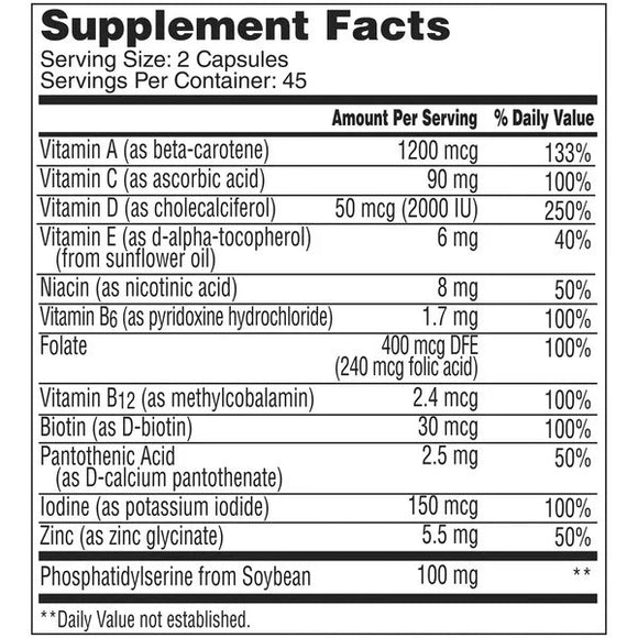 One A Day Multivitamin with Brain Support, 90 Capsules