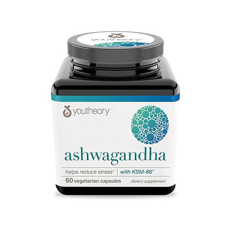 Youtheory Ashwagandha 60 Count (1 Bottle)