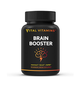 Brain Booster - Enhance Focus, Concentration, Improve Memory & Clarity - Ginkgo Biloba, DMAE, Mind Enhancement