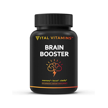 Brain Booster - Enhance Focus, Concentration, Improve Memory & Clarity - Ginkgo Biloba, DMAE, Mind Enhancement