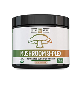 8-Plex Organic Mushroom Powder for & Brain Power, Boost Immune Support, Energy, Endurance