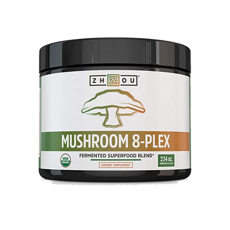 8-Plex Organic Mushroom Powder for & Brain Power, Boost Immune Support, Energy, Endurance