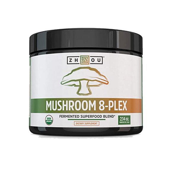 8-Plex Organic Mushroom Powder for & Brain Power, Boost Immune Support, Energy, Endurance