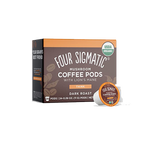 Four Sigmatic Mushroom Coffee K-Cups, Organic and Fair Trade Coffee with Lions Mane, Chaga, & Mushroom Powder, Focus & Immune Support, 24 Count