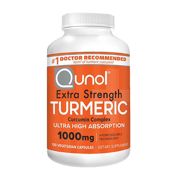 Turmeric Curcumin Capsules, Qunol with Ultra High Absorption 1000mg, Alternative to Turmeric Curcumin with Black Pepper, Joint Support, Dietary Supplement, Extra Strength, 30 Vegetarian Capsules