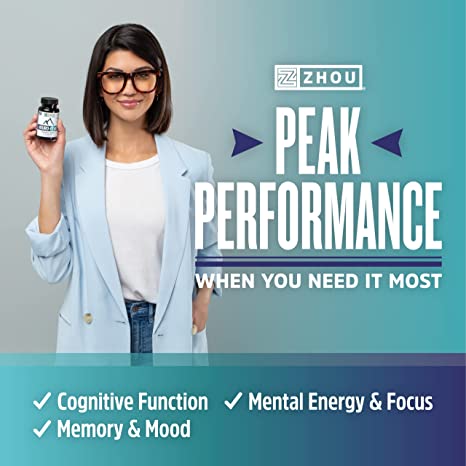 Zhou Neuro Peak Brain Support Supplement | Memory, Focus & Clarity Formula