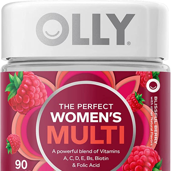 OLLY Women's Multivitamin Gummy, Berry 45 Day Supply - 90 Count