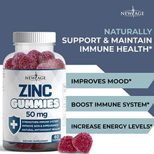 Zinc Gummies 50mg High Potency Immune Booster Zinc Supplement, 120 count