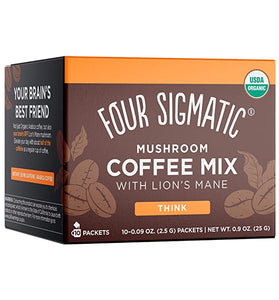 Instant Coffee for Focus, Concentration and Studying, Organic Coffee, 10 Packs